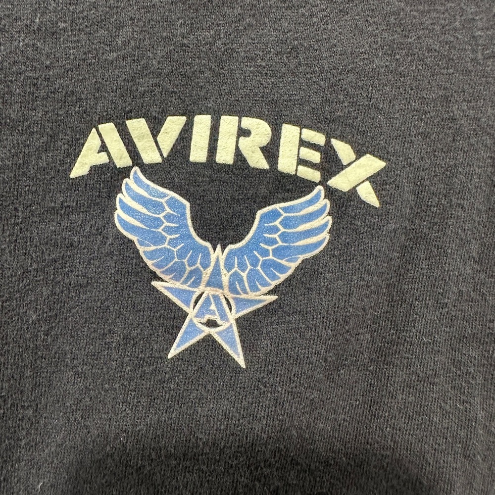 Avirex Mens Navy Blue Wings Star Graphic T-Shirt Large Short‎ Sleeve Cotton Tee - Picture 9 of 9